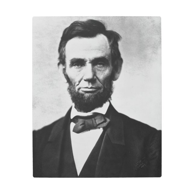 Abraham Lincoln: 16th President of America Metal Print (Front)