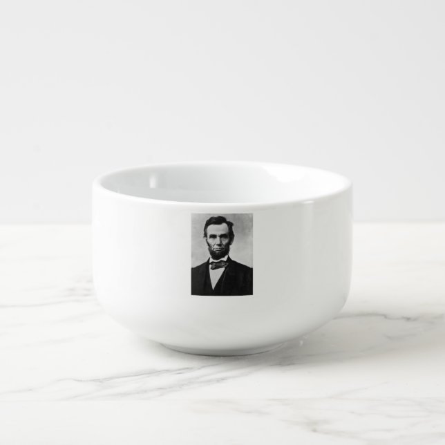 Abraham Lincoln: 16th President of America Soup Mug (Front)