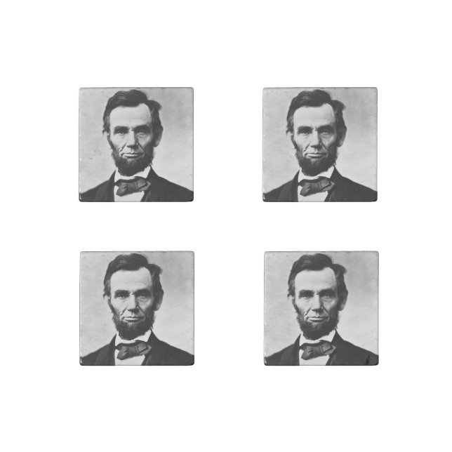 Abraham Lincoln: 16th President of America Stone Magnet (Front)