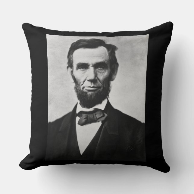 Abraham Lincoln: 16th President of America Throw Pillow (Front)