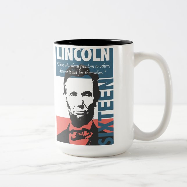 Abraham Lincoln 16th President Two-Tone Coffee Mug (Right)