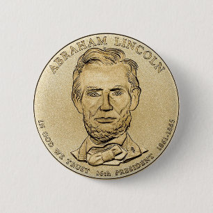 Abraham Lincoln $1 Presidential Coin Button