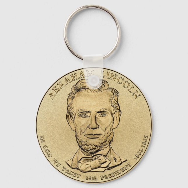 Abraham Lincoln $1 Presidential Coin Keychain (Front)