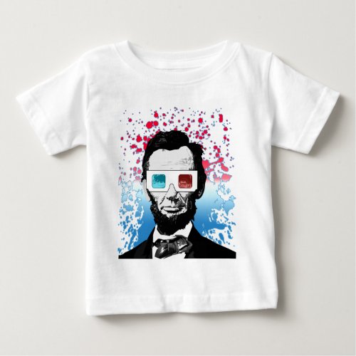 Abraham Lincoln _ 3D   Baby T_Shirt