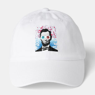 Abraham Lincoln 3D Glasses Patriotic Pop Art  Hat