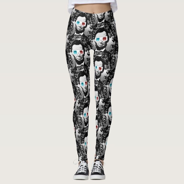Abraham Lincoln - 3D Leggings (Front)