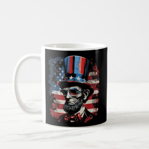 Abraham Lincoln 4Th Of July American Flag Coffee Mug