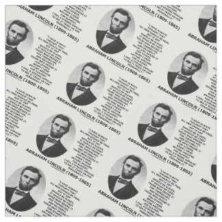 Abraham Lincoln All Men Should Be Free Slavery Fabric