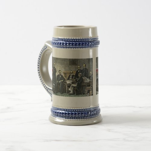 Abraham Lincoln and His Cabinet Beer Stein