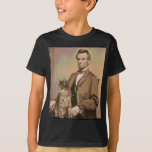 Abraham Lincoln And His Cat &quot;dixie&quot; T-shirt at Zazzle