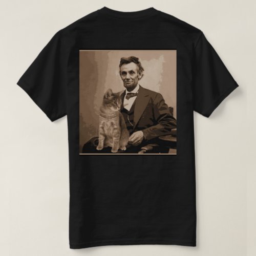 Abraham Lincoln and his cat Dixie T_Shirt