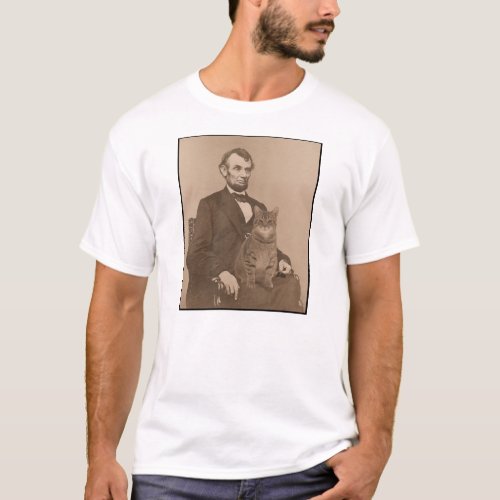 Abraham Lincoln and his cat Gloria 2 T_Shirt