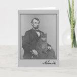 Abraham Lincoln And His Cat &quot;gloria&quot; Card at Zazzle