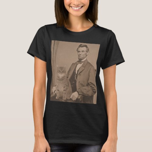 Abraham Lincoln and his cat Gloria T_Shirt