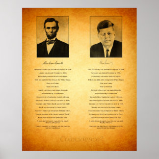 Abraham Lincoln and John F Kennedy Conspiracy Poster
