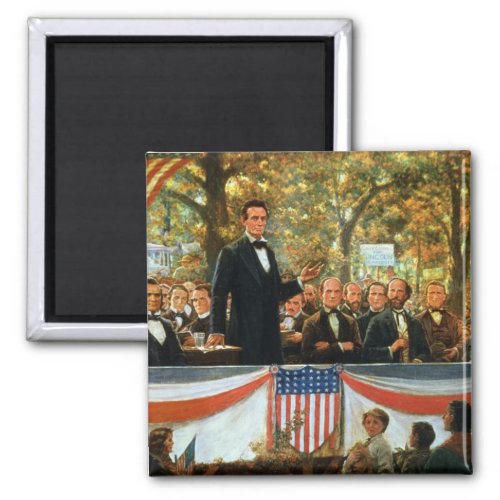 Abraham Lincoln and Stephen A Douglas Magnet