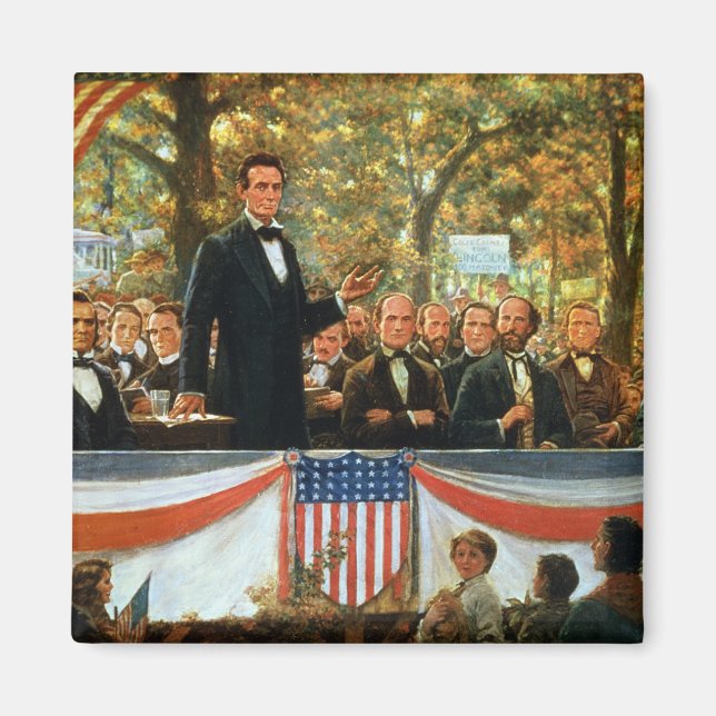 Abraham Lincoln and Stephen A. Douglas Magnet (Front)