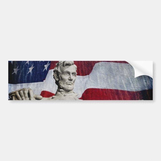 Abraham Lincoln and the Flag Bumper Sticker (Front)