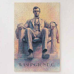 Abraham Lincoln and Washington D.C. Travel Jigsaw Puzzle
