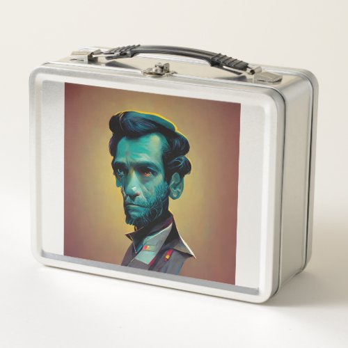 Abraham Lincoln Android Metal Lunch Box