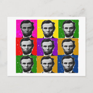 Abraham Lincoln Art Gifts---Unique 9 Photos Postcard