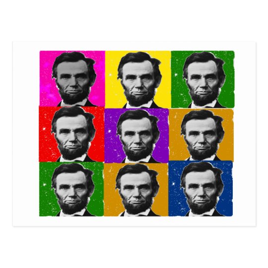 Abraham Lincoln Art Gifts---Unique 9 Photos Postcard