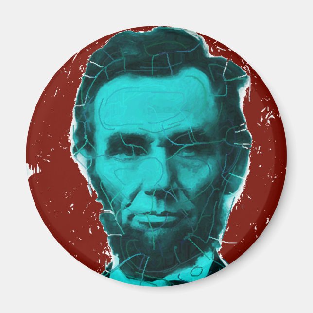 Abraham Lincoln Art Shirt--Unique Design Magnet (Front)