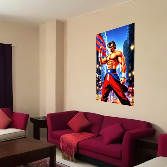 Abraham Lincoln as a fighter | AI Art Poster (Creator Uploaded)