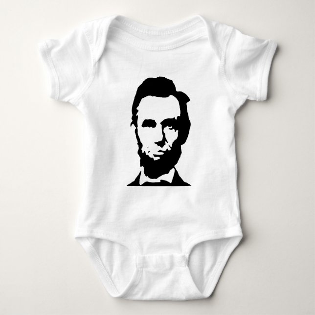 Abraham Lincoln Baby Bodysuit (Front)