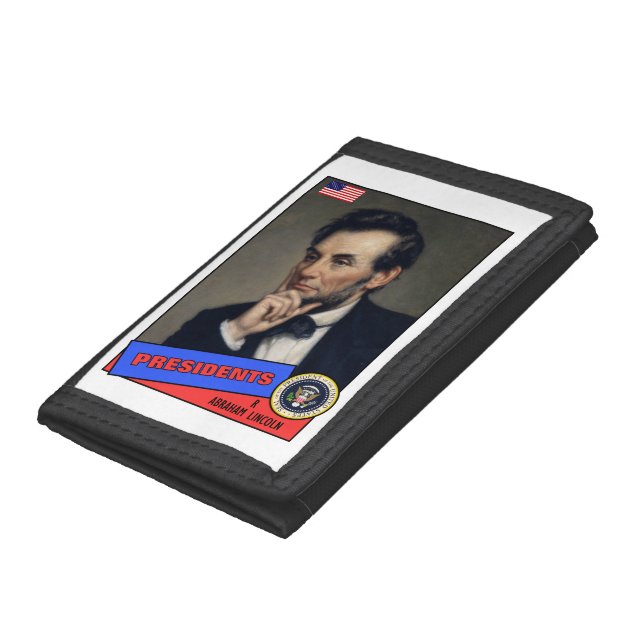 Abraham Lincoln Baseball Card Trifold Wallet (Bottom)