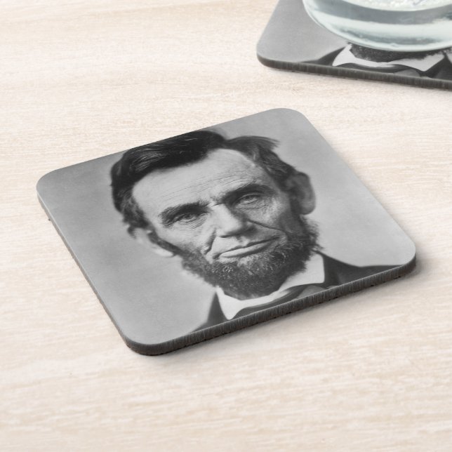 Abraham Lincoln Beverage Coaster (Left Side)