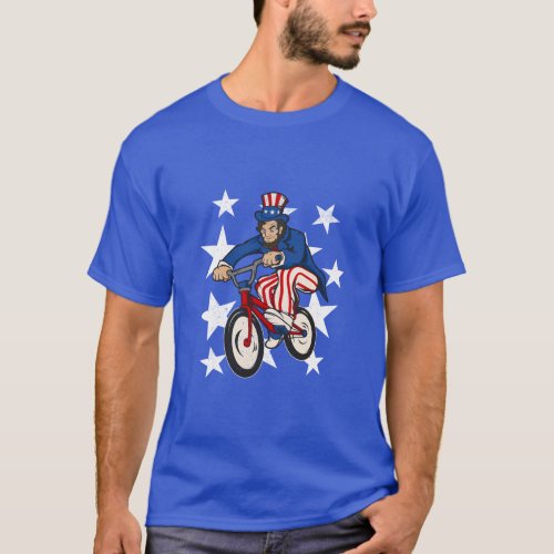 Abraham Lincoln BMX Funny 4th of July BMX Bike  T_Shirt