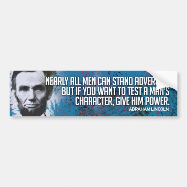 Abraham Lincoln Bumper Sticker (Front)