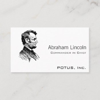 Abraham Lincoln Business Card by TerryBain at Zazzle