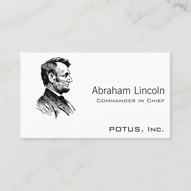 Abraham Lincoln Business Card (Front)