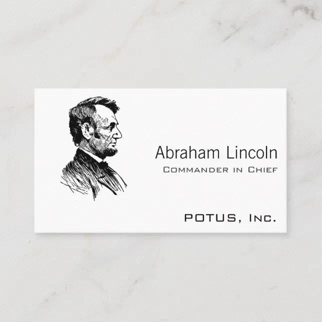 Abraham Lincoln Business Card Zazzle