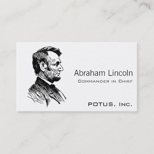 Abraham Lincoln Business Card