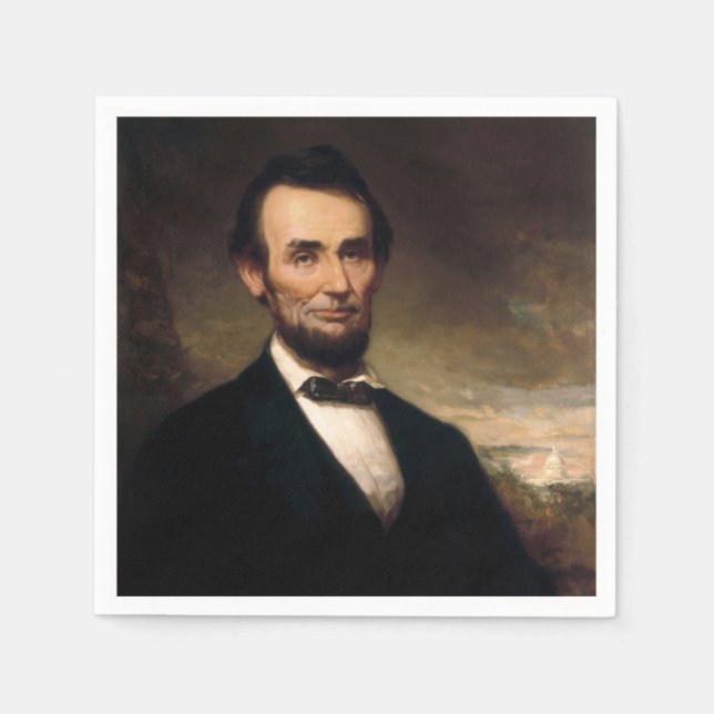 Abraham Lincoln by George H Story Paper Napkins (Front)