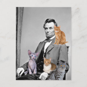 ABRAHAM LINCOLN CAT LOVER POSTCARDS