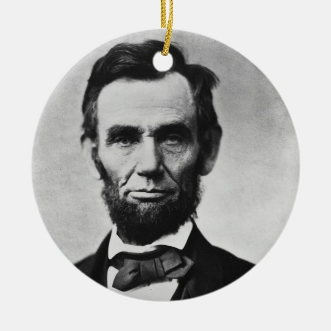 Abraham Lincoln Ceramic Ornament (Front)