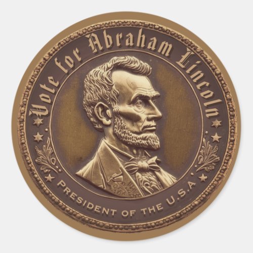 Abraham Lincoln Classic Round Sticker