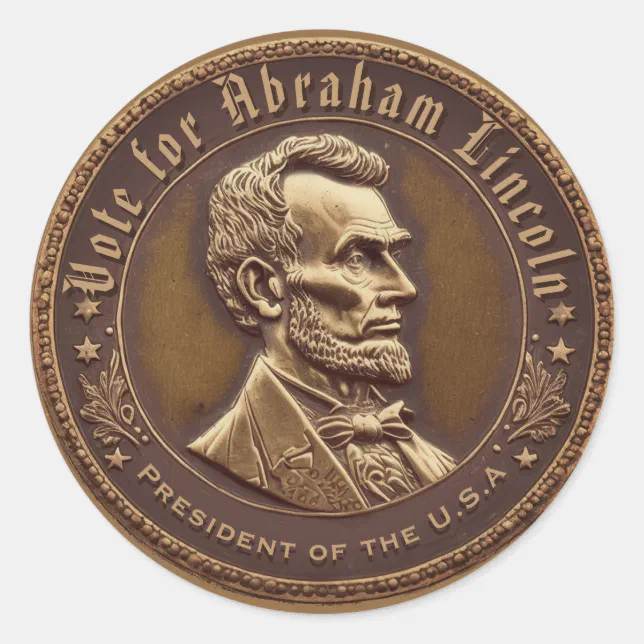 Abraham Lincoln Classic Round Sticker Zazzle