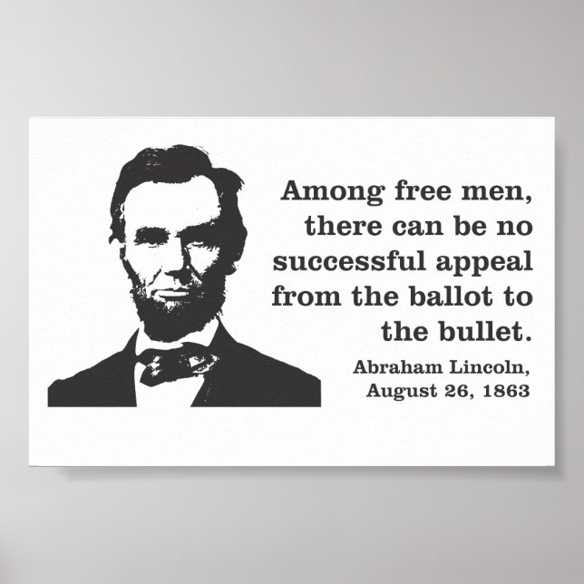 Abraham Lincoln Democracy Poster (Front)