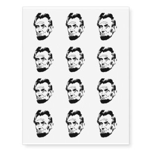 Abraham Lincoln Design Temporary Tattoos