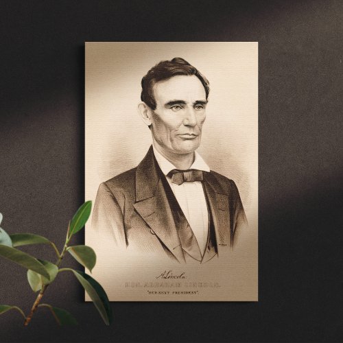 Abraham Lincoln Elected President 1860 Lithograph Canvas Print