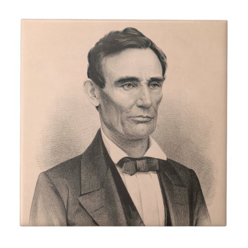 Abraham Lincoln Elected President 1860 Lithograph Ceramic Tile