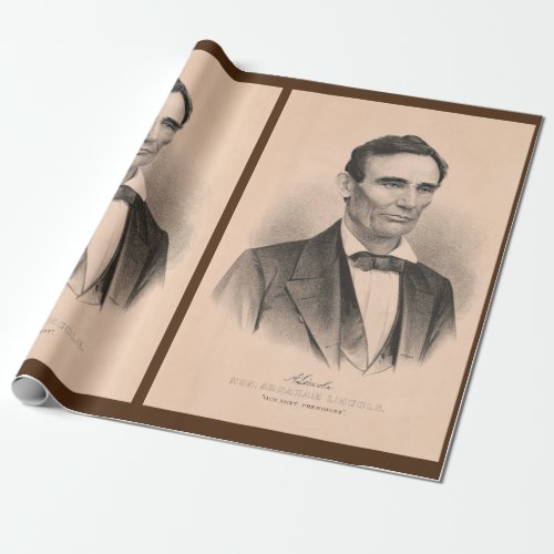 Abraham Lincoln Elected President 1860 Lithograph Wrapping Paper