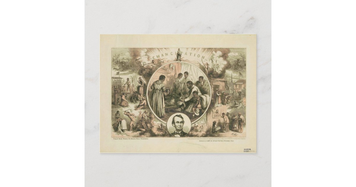 Abraham Lincoln Emancipation Proclamation Collage Postcard Zazzle 