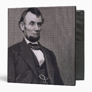Abraham Lincoln, engraved from a photograph by Wil 3 Ring Binder