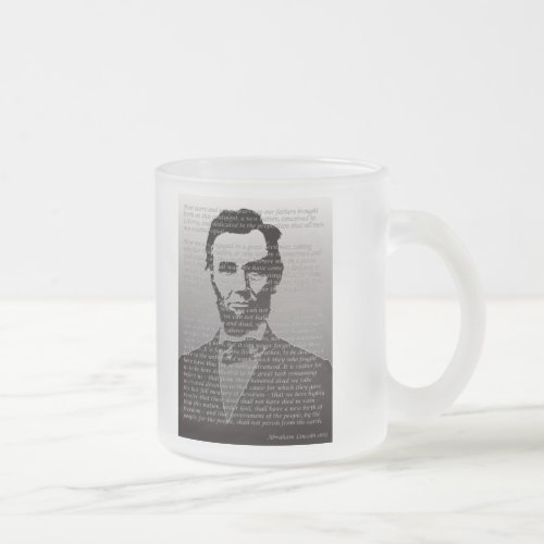 Abraham Lincoln Gettysburg Address Frosted Mug